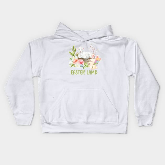 Easter Bunny Beautiful Easter Eggs Kids Hoodie by ArtManryStudio